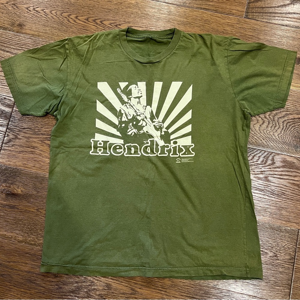 Hendrix Olive Graphic T-Shirt for Men